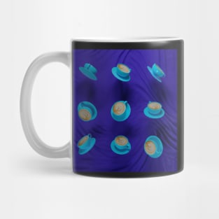 Blue Coffee Cups Mug